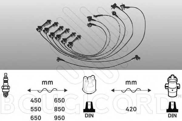 Комплект проводов зажигания BOUGICORD 7200