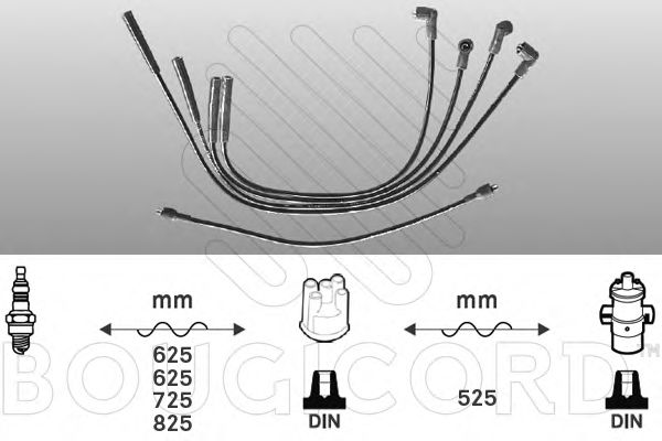 Комплект проводов зажигания BOUGICORD 7219