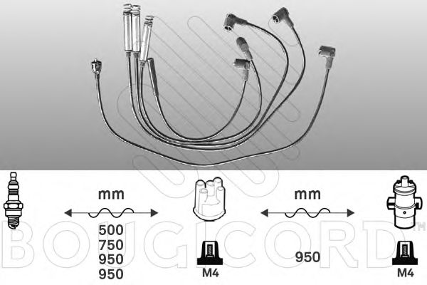 Комплект проводов зажигания BOUGICORD 7231