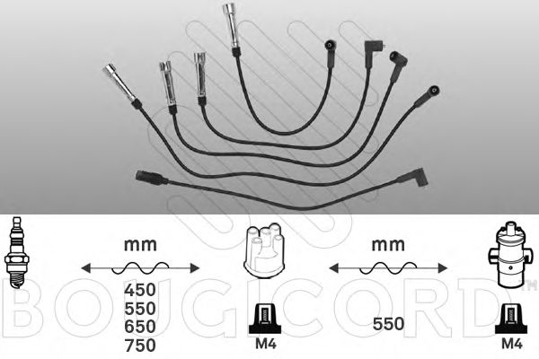 Комплект проводов зажигания BOUGICORD 7248