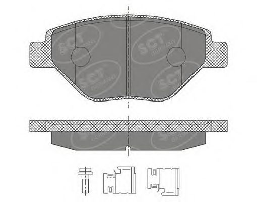 Комплект тормозных колодок, дисковый тормоз SCT Germany SP 428 PR