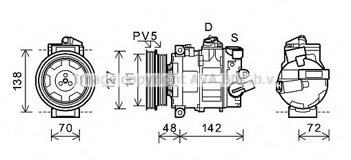 Компрессор, кондиционер AVA QUALITY COOLING AIAK359