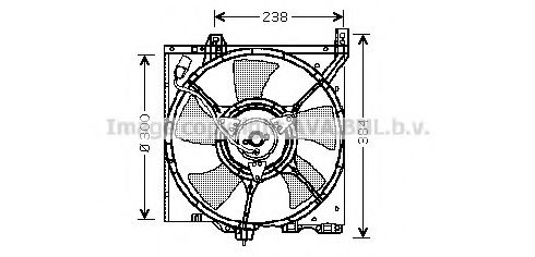 Вентилятор, охлаждение двигателя AVA QUALITY COOLING DN7501