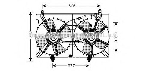 Вентилятор, охлаждение двигателя AVA QUALITY COOLING DN7529