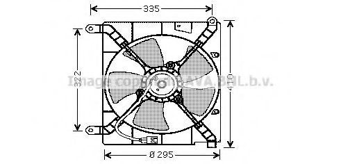 Вентилятор, охлаждение двигателя AVA QUALITY COOLING DW7501