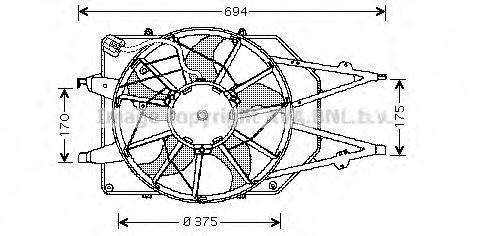 Вентилятор, охлаждение двигателя AVA QUALITY COOLING FD7508