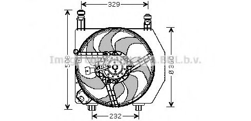 Вентилятор, охлаждение двигателя AVA QUALITY COOLING FD7526