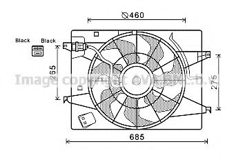 Вентилятор, охлаждение двигателя AVA QUALITY COOLING HY7533