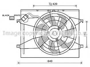 Вентилятор, охлаждение двигателя AVA QUALITY COOLING HY7539