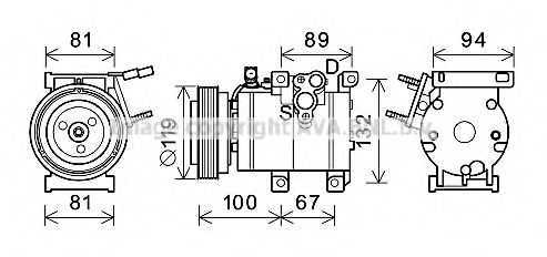 Компрессор, кондиционер AVA QUALITY COOLING HYK341