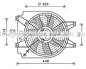 Вентилятор, охлаждение двигателя AVA QUALITY COOLING KA7532