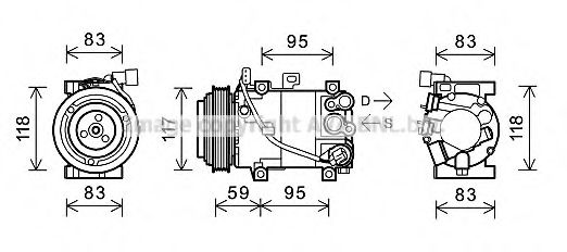 Компрессор, кондиционер AVA QUALITY COOLING KAK193