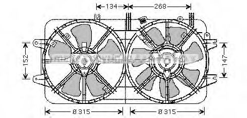 Вентилятор, охлаждение двигателя AVA QUALITY COOLING MZ7519