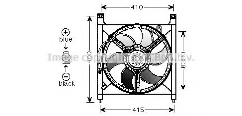 Вентилятор, охлаждение двигателя AVA QUALITY COOLING OL7525