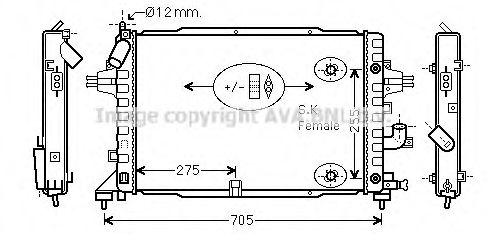 Радиатор, охлаждение двигателя AVA QUALITY COOLING OLA2467