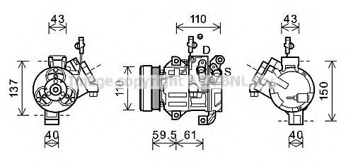 Компрессор, кондиционер AVA QUALITY COOLING SZK129