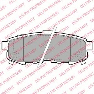 Комплект тормозных колодок, дисковый тормоз DELPHI LP1978