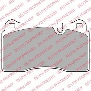Комплект тормозных колодок, дисковый тормоз DELPHI LP2009
