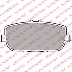Комплект тормозных колодок, дисковый тормоз DELPHI LP2027