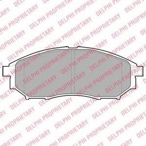 Комплект тормозных колодок, дисковый тормоз DELPHI LP2030