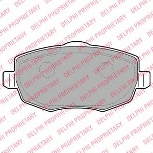 Комплект тормозных колодок, дисковый тормоз DELPHI LP2064