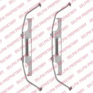 Комплектующие, колодки дискового тормоза DELPHI LX0465