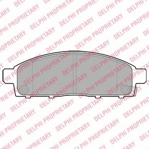 Комплект тормозных колодок, дисковый тормоз DELPHI LP2074