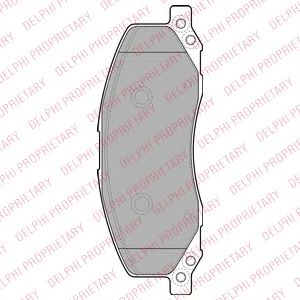 Комплект тормозных колодок, дисковый тормоз DELPHI LP2082