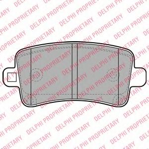 Комплект тормозных колодок, дисковый тормоз DELPHI LP2084