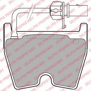 Комплект тормозных колодок, дисковый тормоз DELPHI LP2089
