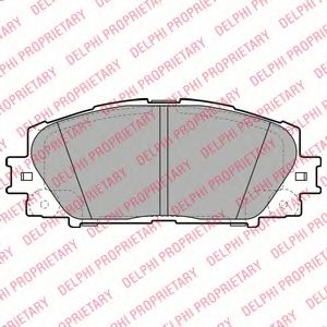 Комплект тормозных колодок, дисковый тормоз DELPHI LP2135