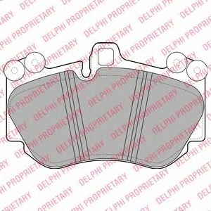 Комплект тормозных колодок, дисковый тормоз DELPHI LP2116