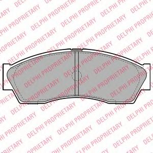 Комплект тормозных колодок, дисковый тормоз DELPHI LP2159
