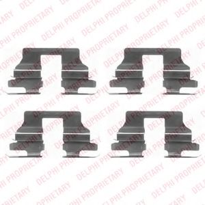 Комплектующие, колодки дискового тормоза DELPHI LX0404