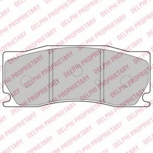 Комплект тормозных колодок, дисковый тормоз DELPHI LP2216