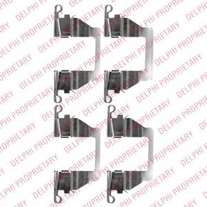 Комплектующие, колодки дискового тормоза DELPHI LX0527