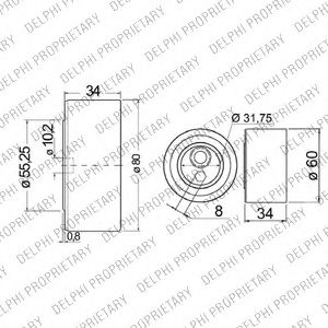 Комплект ремня ГРМ DELPHI KDB277