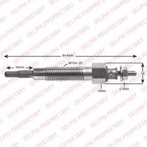 Свеча накаливания DELPHI HDS425