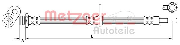 Тормозной шланг METZGER 4110852