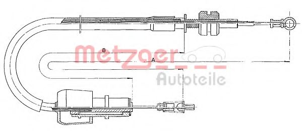 Тросик газа METZGER 11.1326