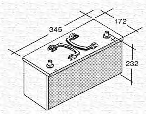 Стартерная аккумуляторная батарея; Стартерная аккумуляторная батарея MAGNETI MARELLI 067124641002