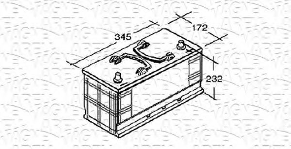 Стартерная аккумуляторная батарея; Стартерная аккумуляторная батарея MAGNETI MARELLI 067124651002