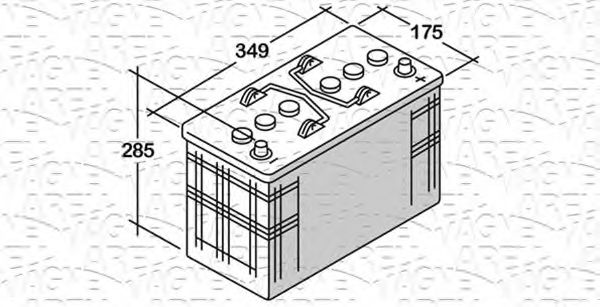 Стартерная аккумуляторная батарея; Стартерная аккумуляторная батарея MAGNETI MARELLI 068125076010