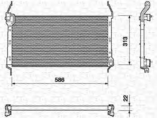 Конденсатор, кондиционер MAGNETI MARELLI 350203115000