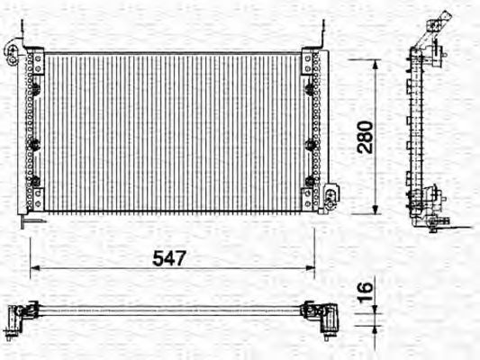 Конденсатор, кондиционер MAGNETI MARELLI 350203135000