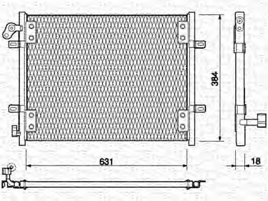 Конденсатор, кондиционер MAGNETI MARELLI 350203139000