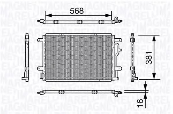 Конденсатор, кондиционер MAGNETI MARELLI 350203640000