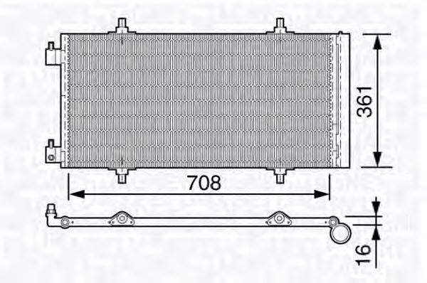 Конденсатор, кондиционер MAGNETI MARELLI 350203643000