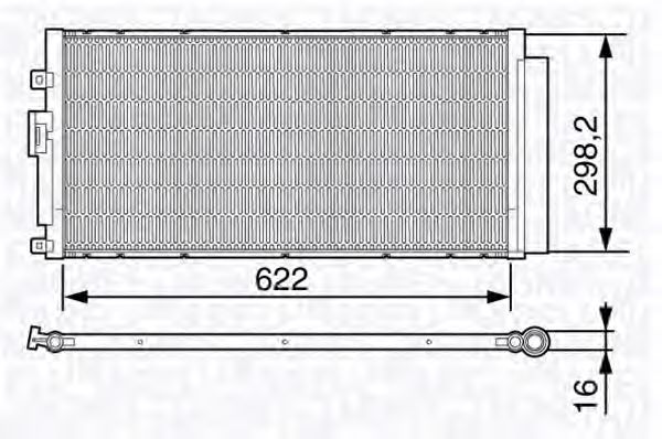Конденсатор, кондиционер MAGNETI MARELLI 350203644000