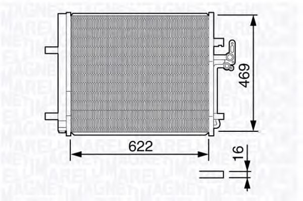 Конденсатор, кондиционер MAGNETI MARELLI 350203645000